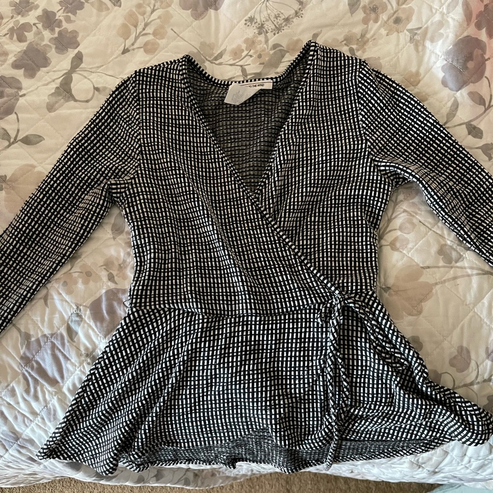 Caution To The Wind Wrap Blouse small